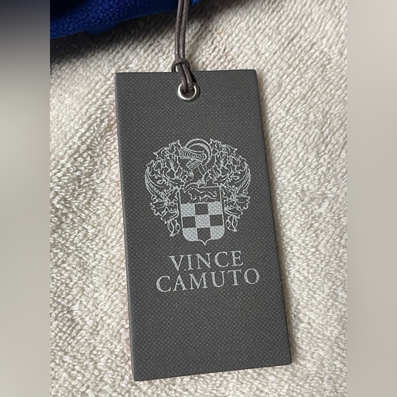 VINCE CAMUTO WRAP FRONT BLOUSE DOUBLE CUFF WOMENS LONG SLEEVE BLUE COLOR SIZE M - Picture 11 of 13